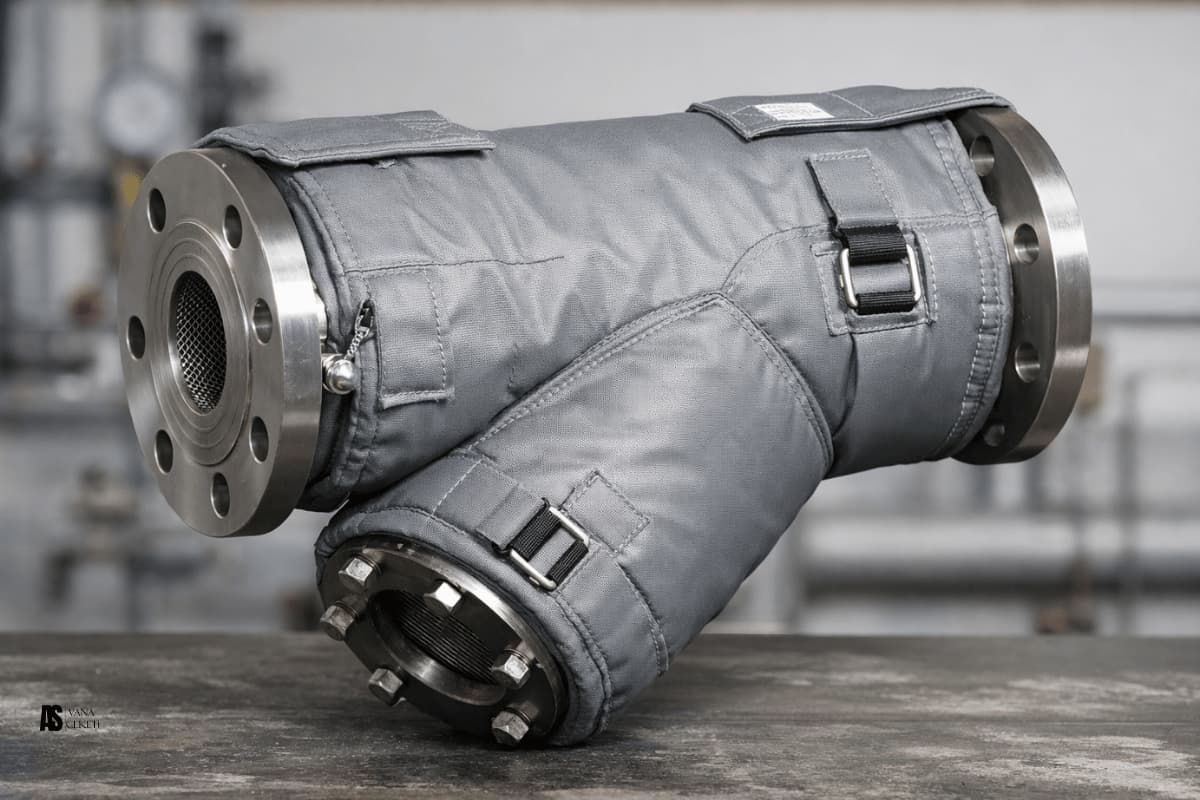 Y tipi pislik tutucu üzerine uygulanan sökülebilir izolasyon ceketi ve endüstriyel vana koruma sistemi